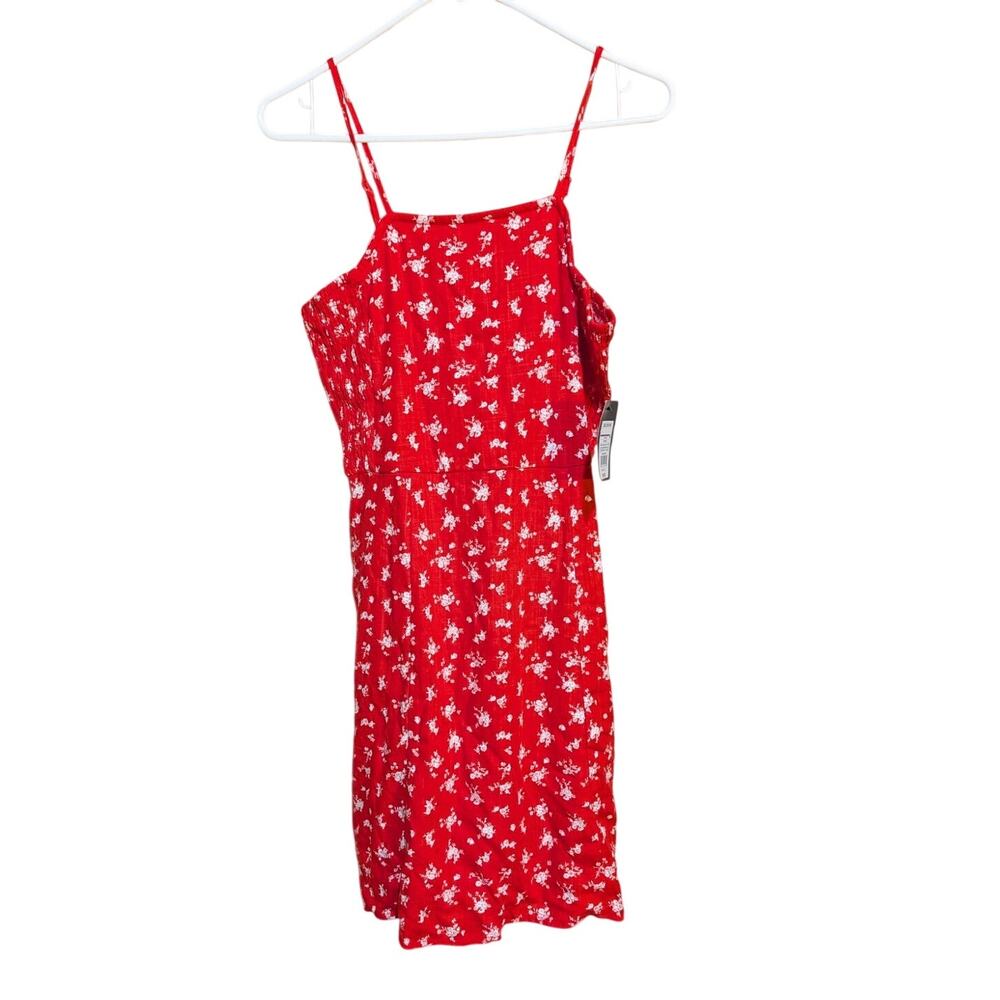ART CLASS XXL Girls Red Orange Smocked Sundress Floral Casual Summer Spring NEW